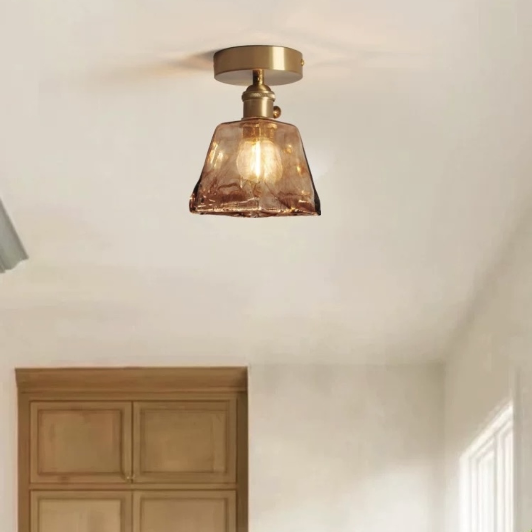 Antique Simple Glass Ceiling Lighting For Bedroom