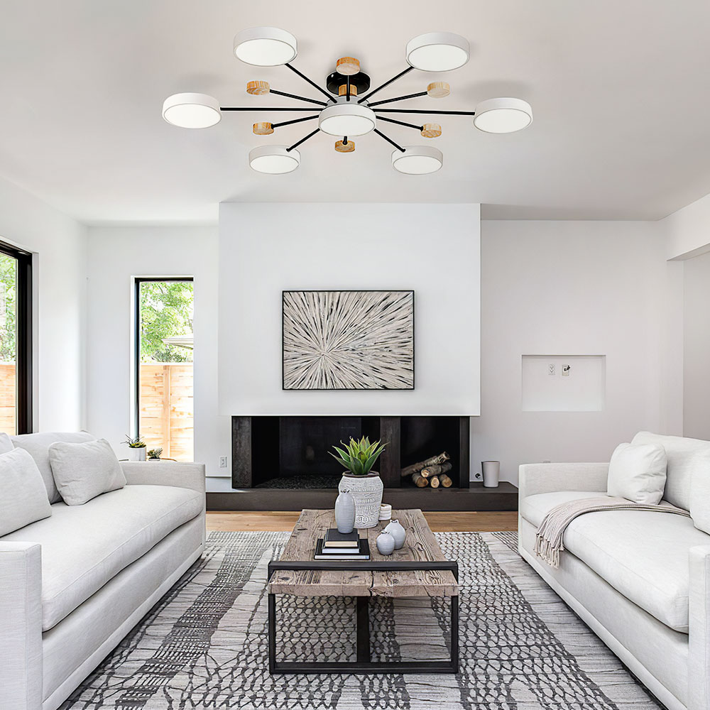 Modern LED Semi Flush Ceiling Lights For Bedroom