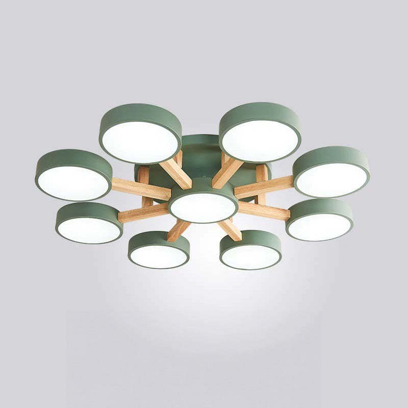 Simple LED Semi Flush Bedroom Ceiling Lighting