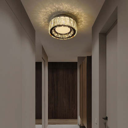 Lampsmodern Crystal Hallway Ceiling Lights Luxury Flush Mount Ceiling Lamps