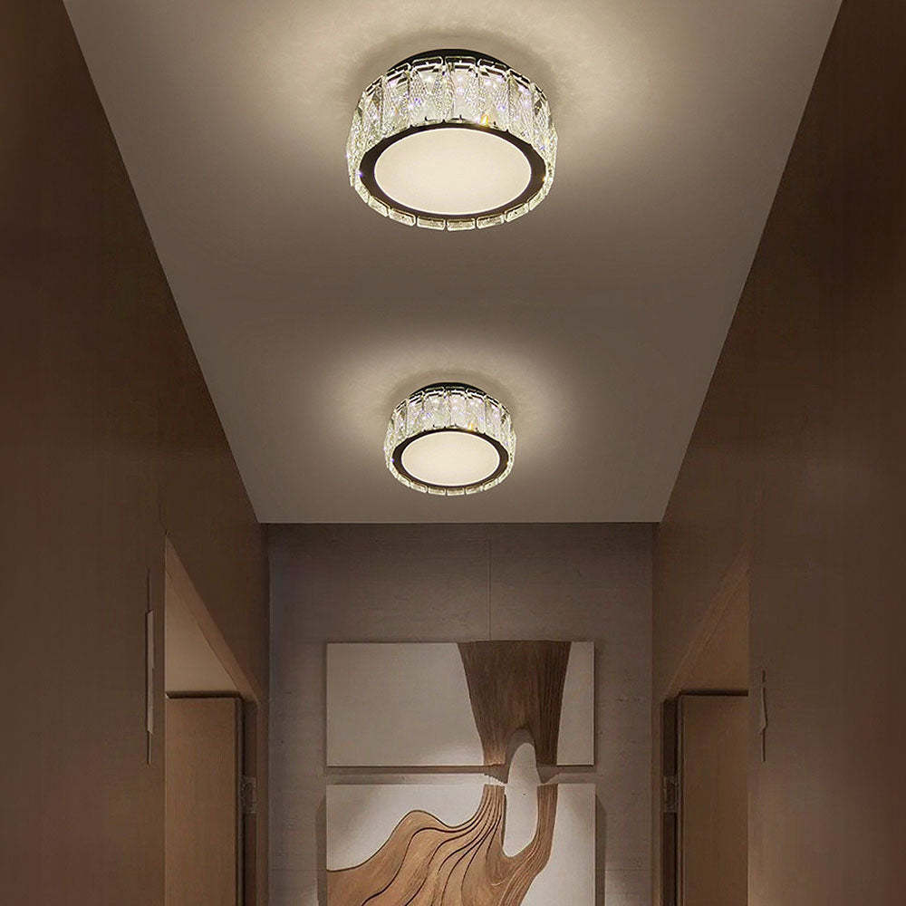 Luxury Crystal Hallway Flush Mount Ceiling Lights