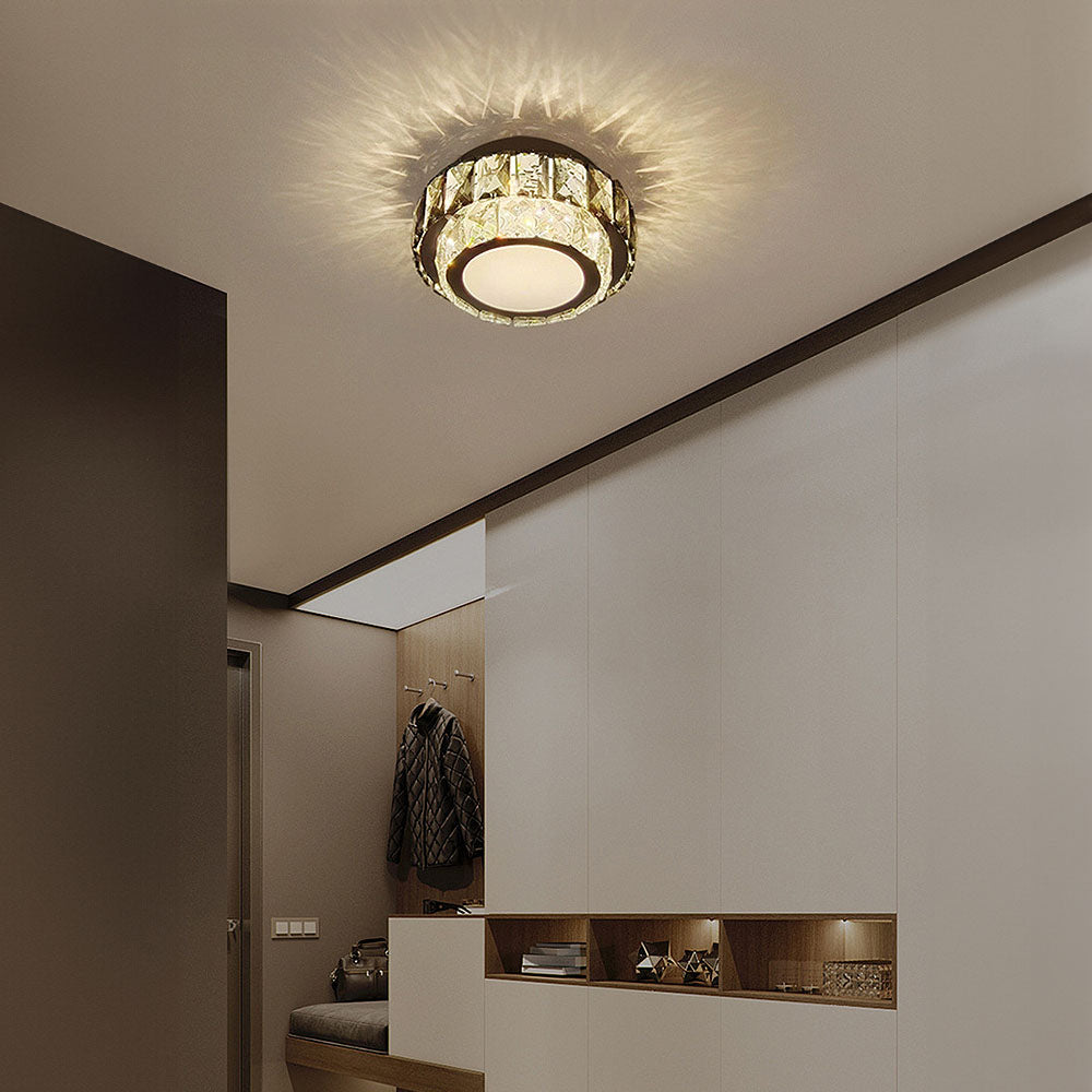 Luxury Crystal Hallway Flush Mount Ceiling Lights