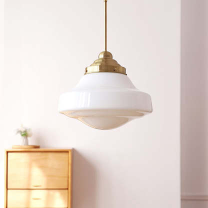 Retro Mid-Century White Glass Pendant Lights -Homdiy