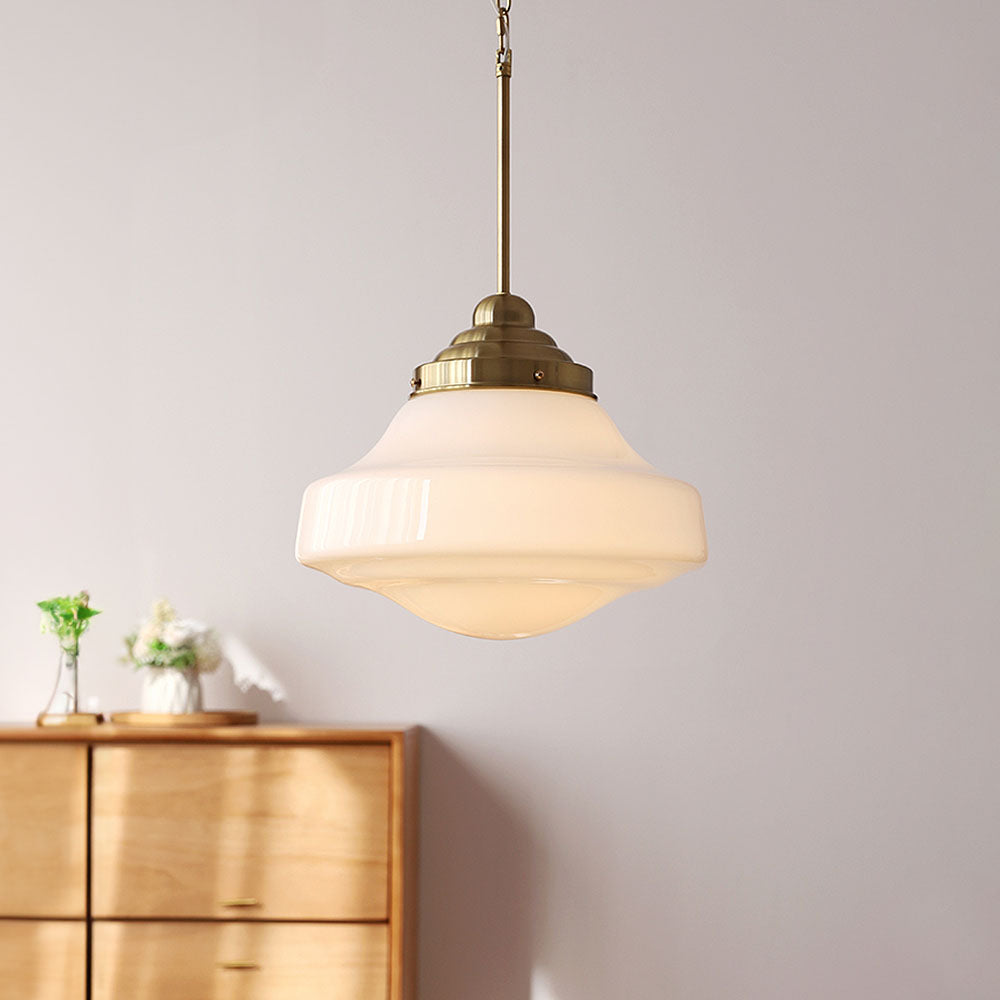 Retro Mid-Century White Glass Pendant Lights -Homdiy