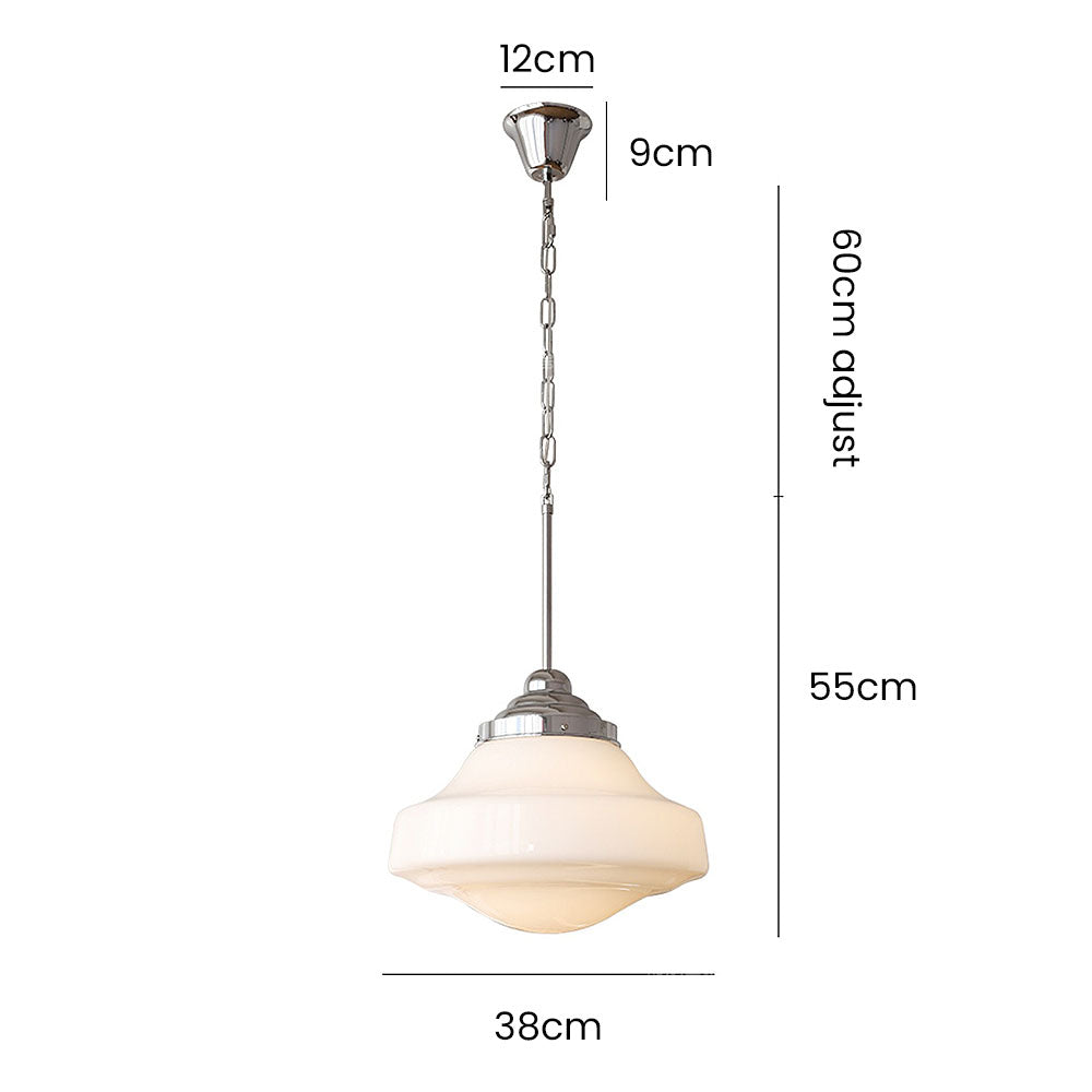 Retro Mid-Century White Glass Pendant Lights -Homdiy