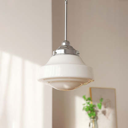 Retro Mid-Century White Glass Pendant Lights -Homdiy