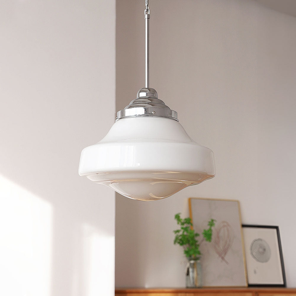 Retro Mid-Century White Glass Pendant Lights -Homdiy