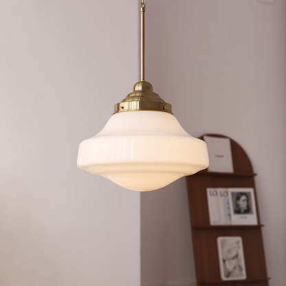 Retro Mid-Century White Glass Pendant Lights -Homdiy