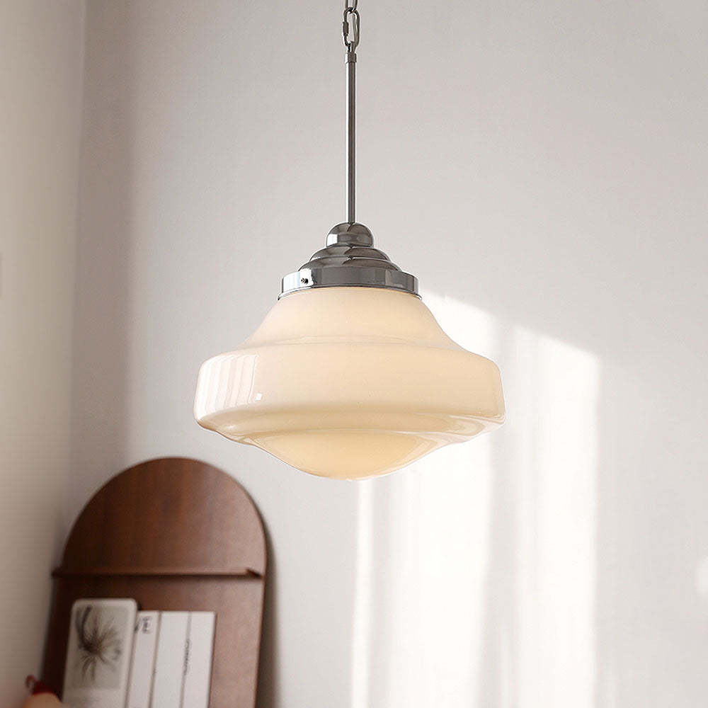 Retro Mid-Century White Glass Pendant Lights -Homdiy