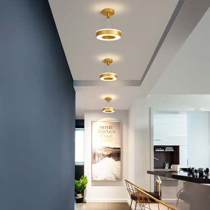 Contemporary Round Metal LED Hallway Ceiling Lights