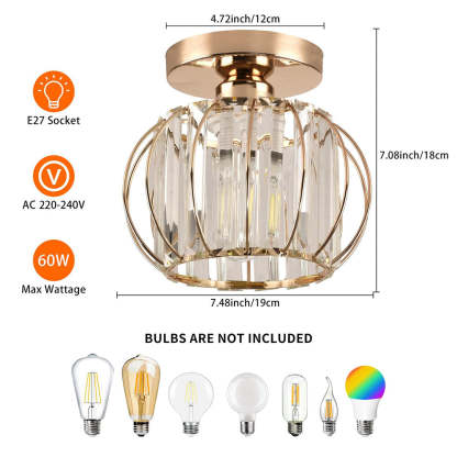 Crystal Luxury Bright Ceiling Lights For Hallway