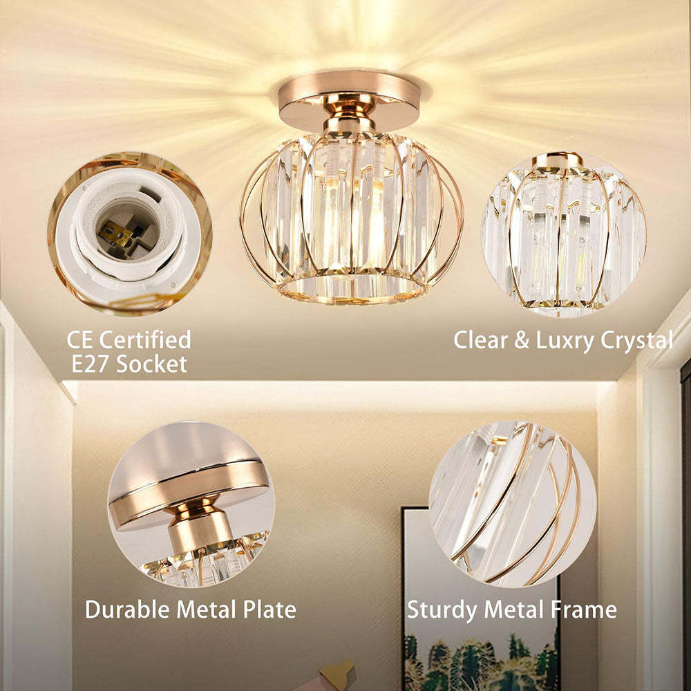Crystal Luxury Bright Ceiling Lights For Hallway