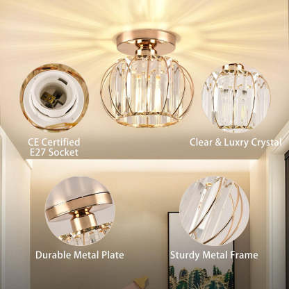 Crystal Luxury Bright Ceiling Lights For Hallway