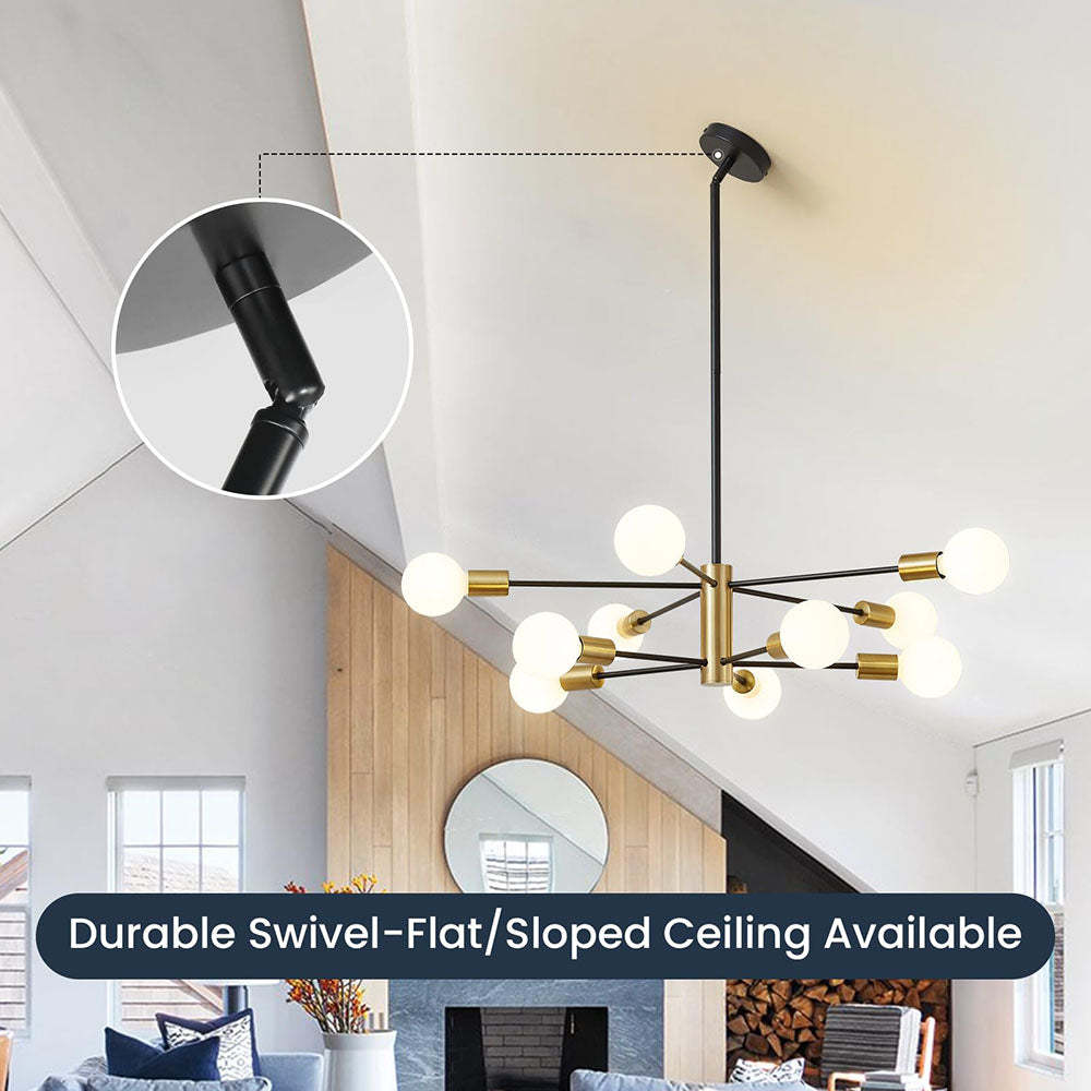 Simple Modern Black Ceiling Light For Bedroom