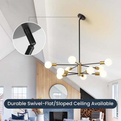 Simple Modern Black Ceiling Light For Bedroom