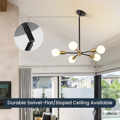 Simple Modern Black Ceiling Light For Bedroom