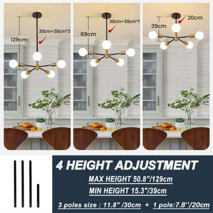 Simple Modern Black Ceiling Light For Bedroom