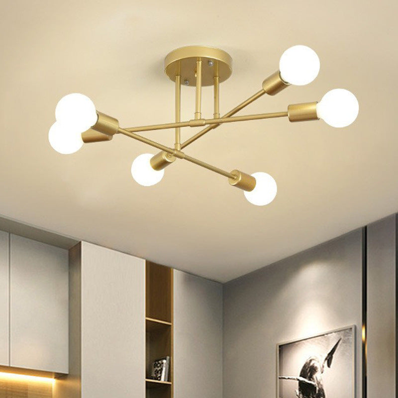 Semi Flush Mount Iron Bedroom Ceiling Lights