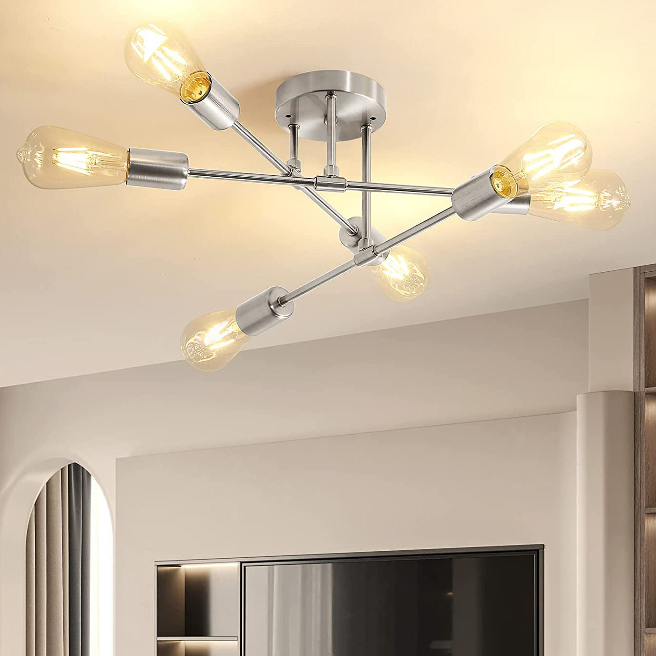 Semi Flush Mount Iron Bedroom Ceiling Lights