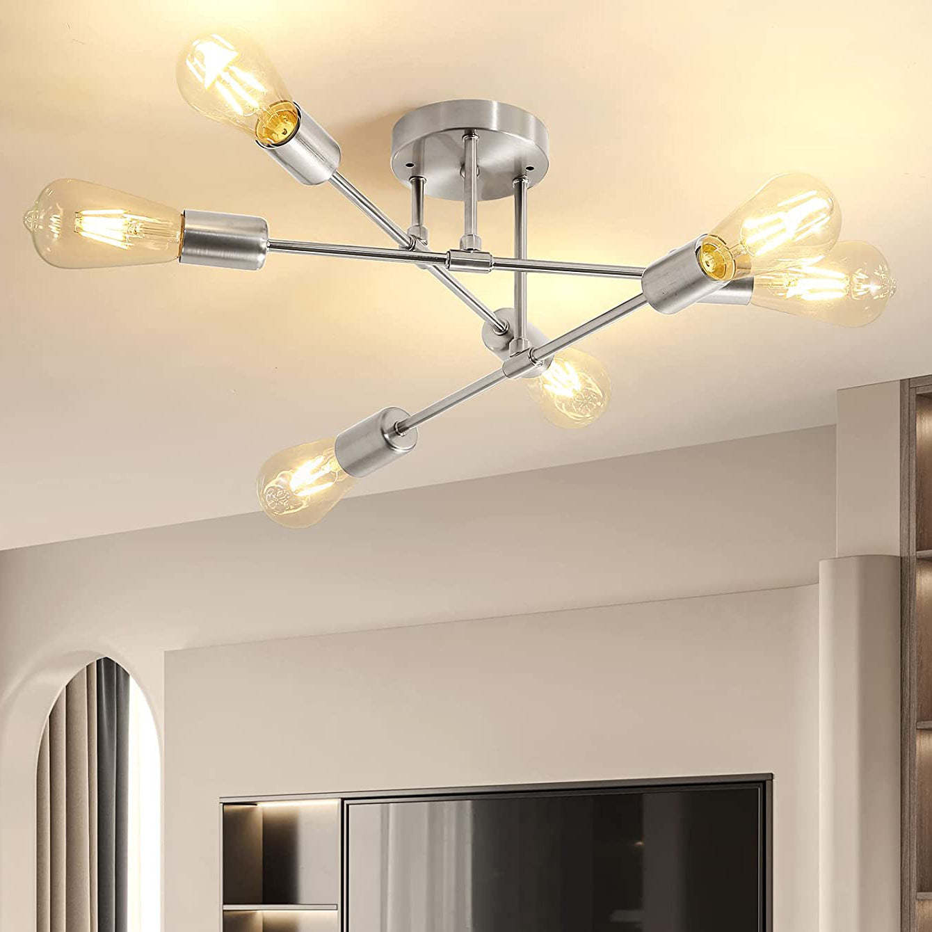 Semi Flush Mount Iron Bedroom Ceiling Lights