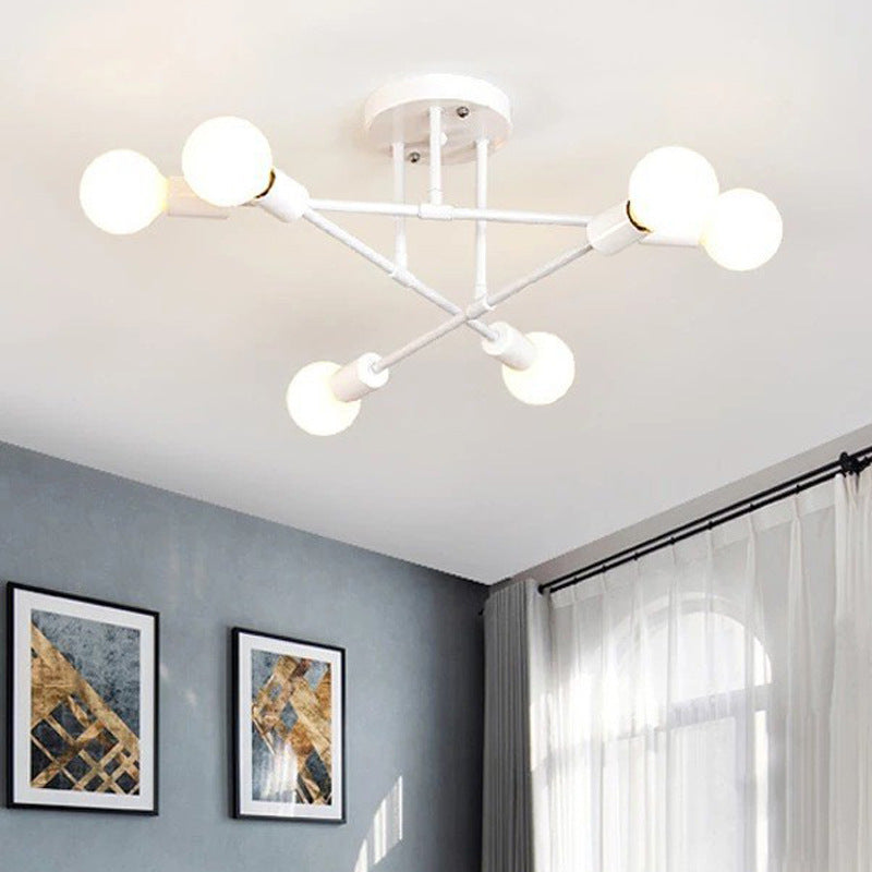 Semi Flush Mount Iron Bedroom Ceiling Lights