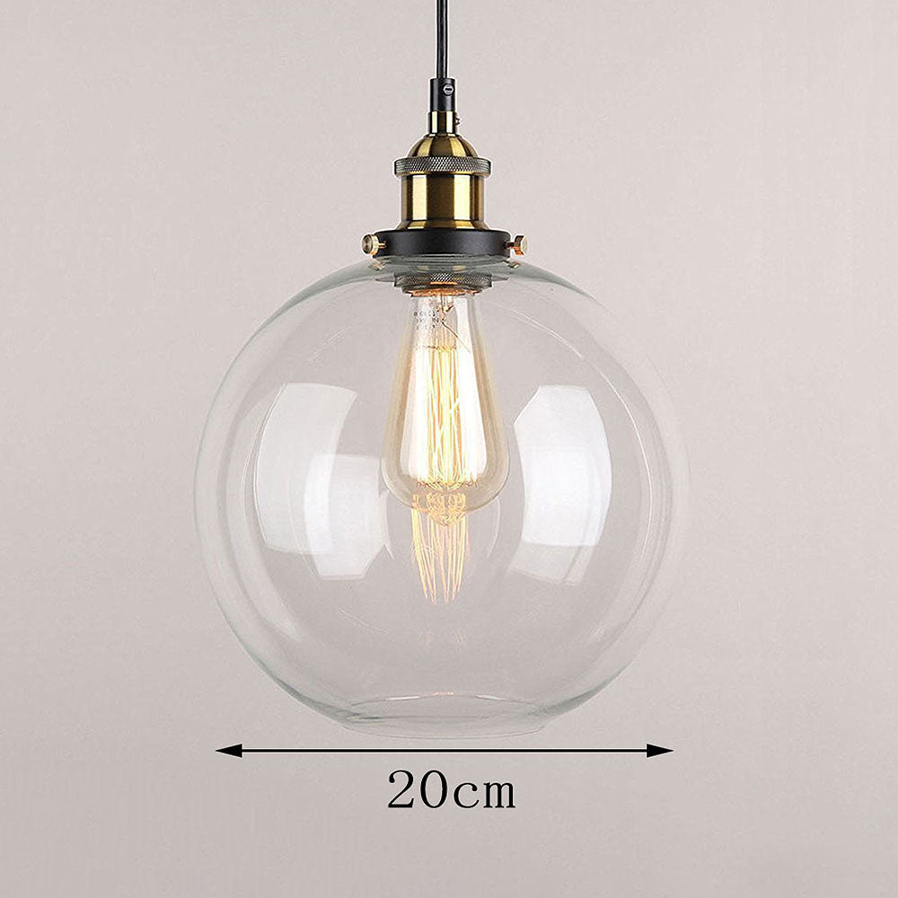 Minimalist Style Black Glass Pendant Light For Kitchen