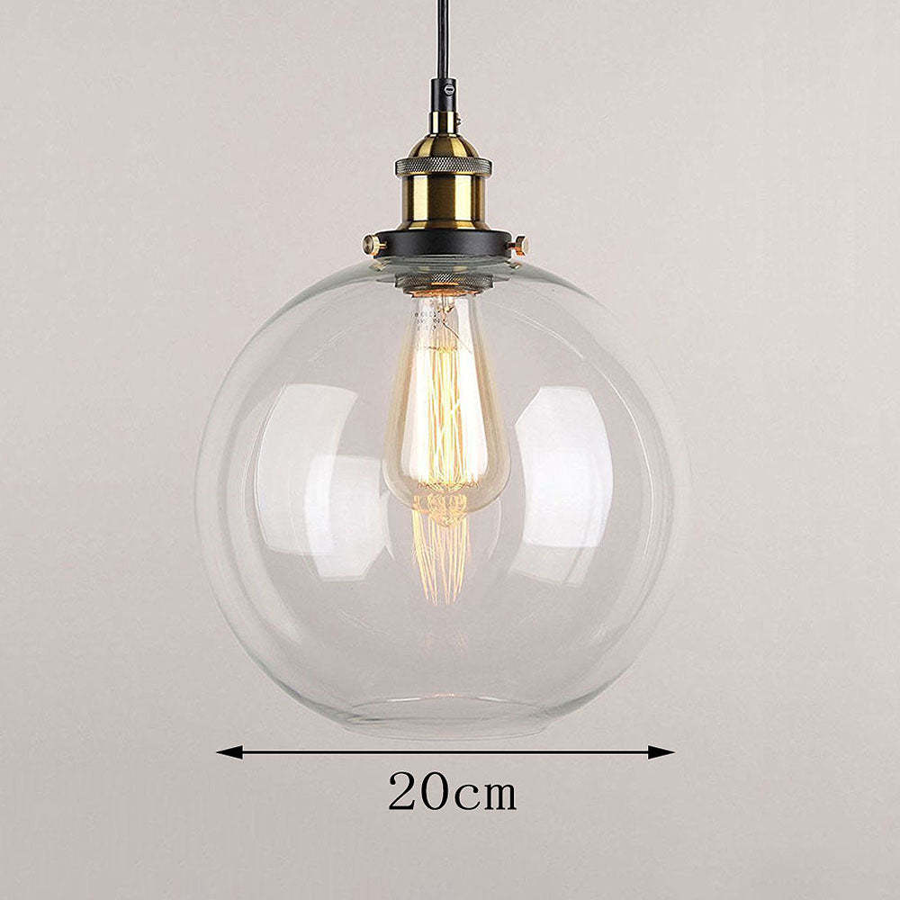 Minimalist Style Black Glass Pendant Light For Kitchen