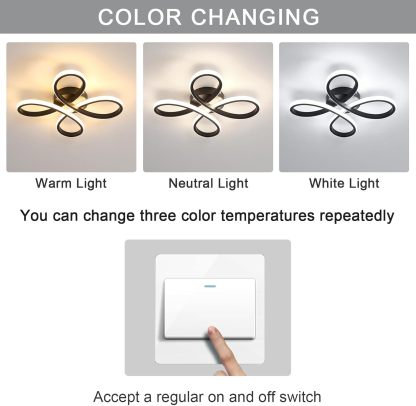 Contemporary Iron LED Bedroom Ceiling Light