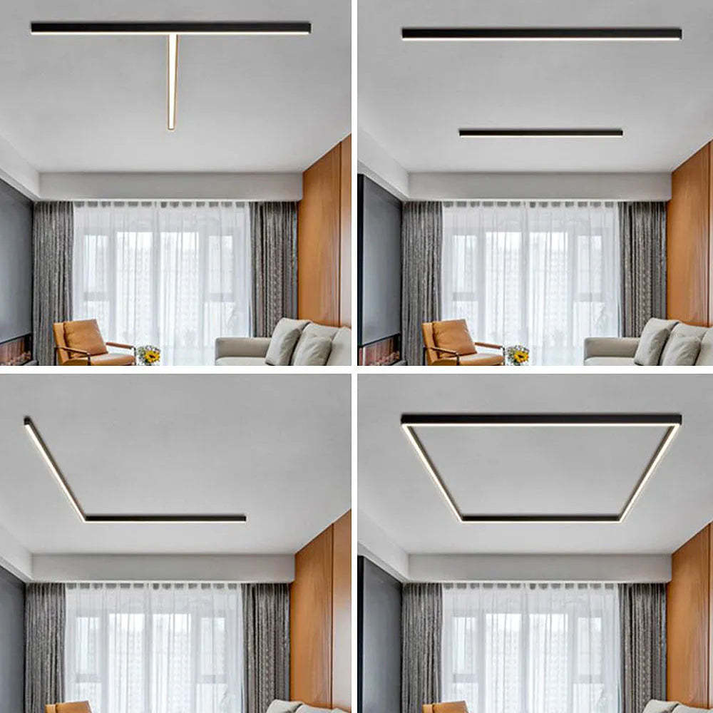 Contemporary Minimalist Long Strip LED Ceiling Lamp For Living Room