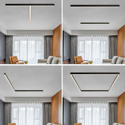 Contemporary Minimalist Long Strip LED Ceiling Lamp For Living Room