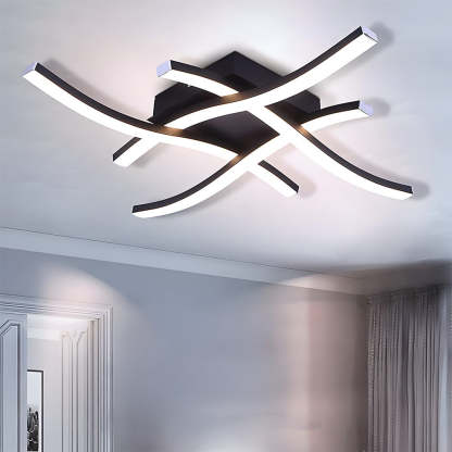 Creativity Curved Black LED Living Room Ceiling Lights