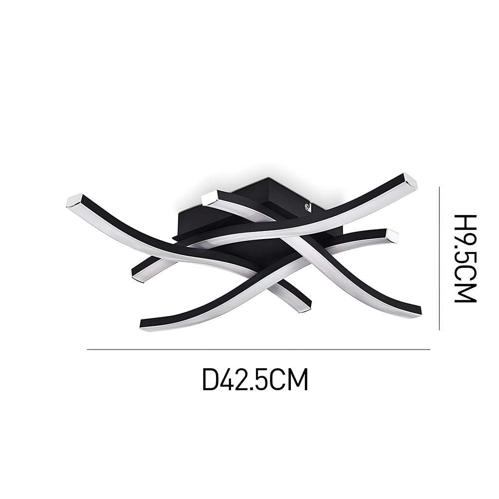 Creativity Curved Black LED Living Room Ceiling Lights