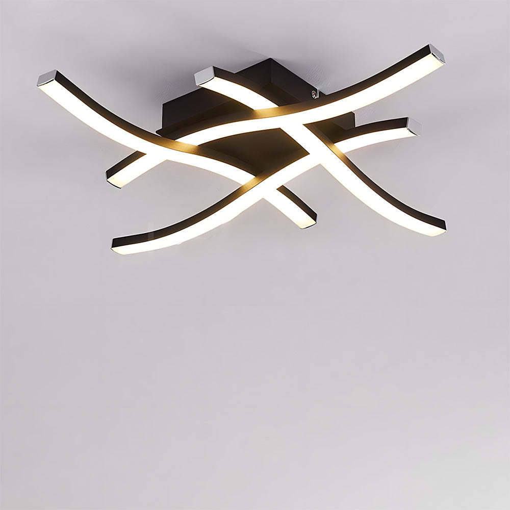 Creativity Curved Black LED Living Room Ceiling Lights