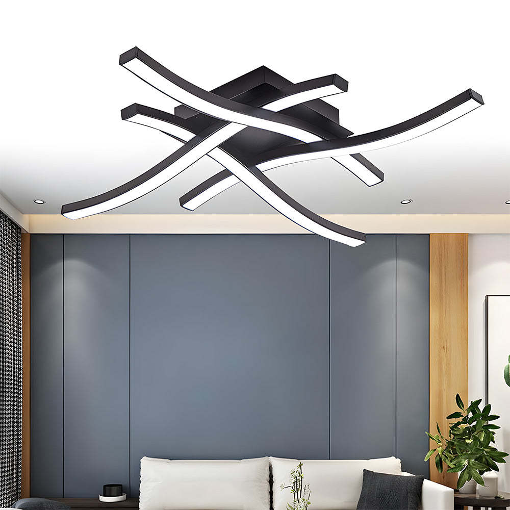 Creativity Curved Black LED Living Room Ceiling Lights