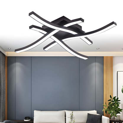 Creativity Curved Black LED Living Room Ceiling Lights