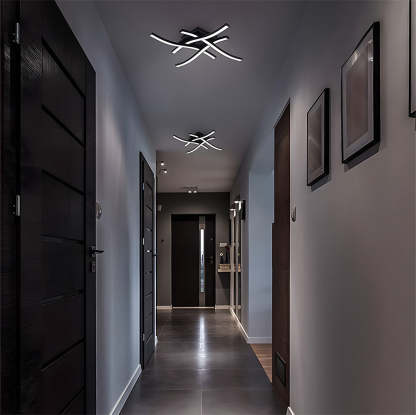 Creativity Curved Black LED Living Room Ceiling Lights