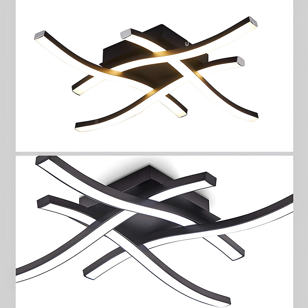 Creativity Curved Black LED Living Room Ceiling Lights