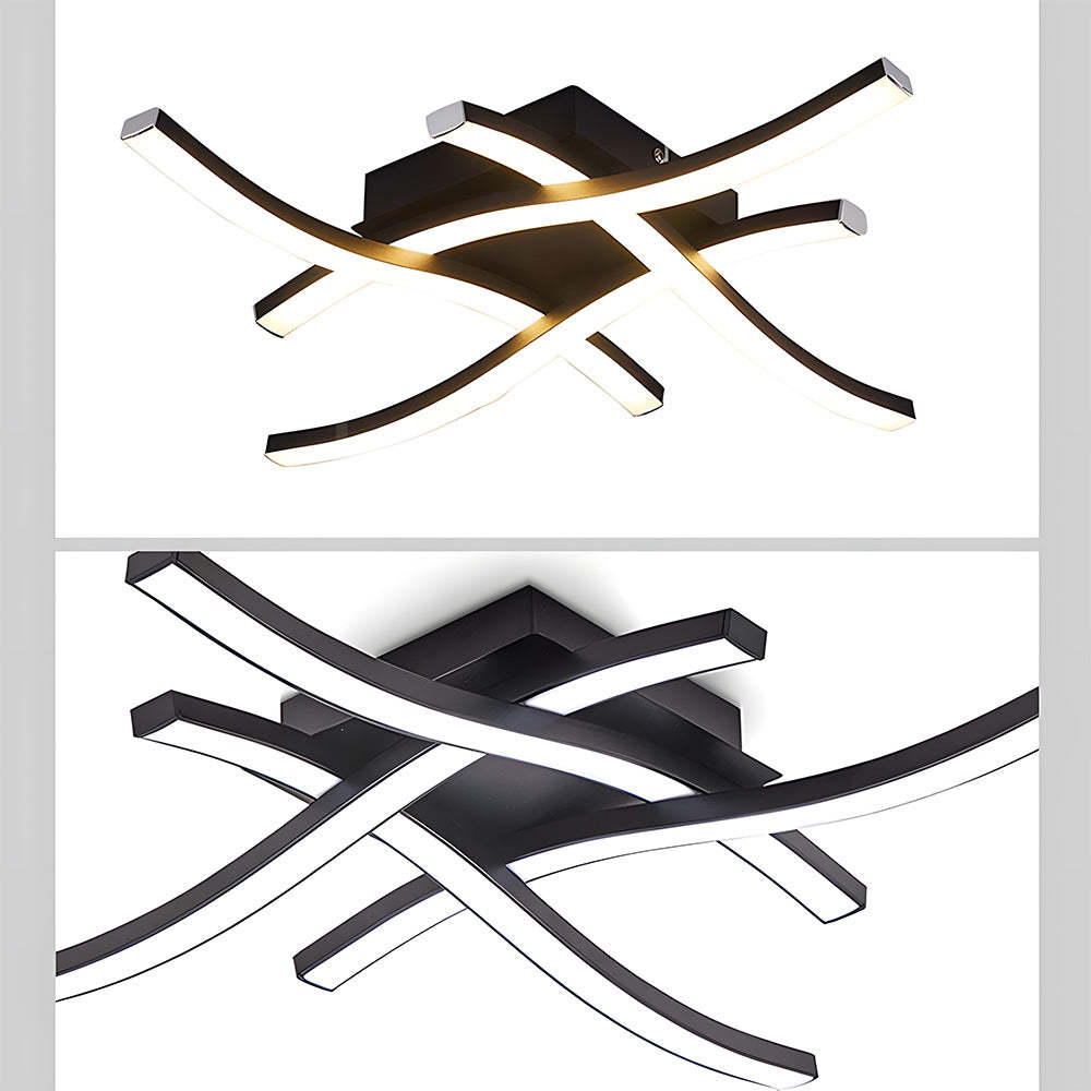 Creativity Curved Black LED Living Room Ceiling Lights