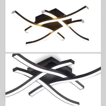 Creativity Curved Black LED Living Room Ceiling Lights