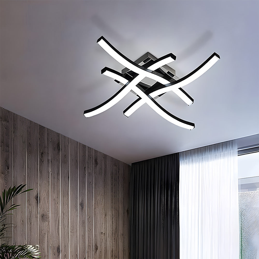 Modern design black LED ceiling light for bedroom | Lampsmodern