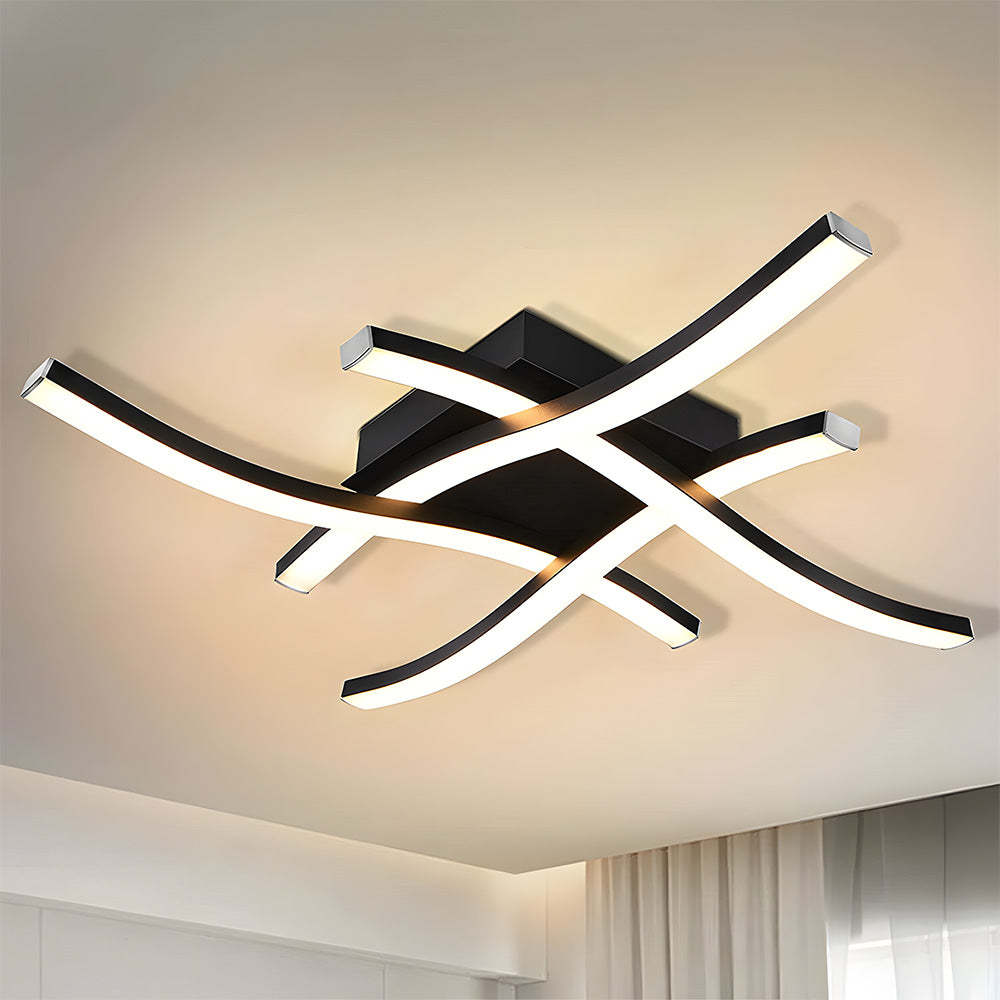 Creativity Curved Black LED Living Room Ceiling Lights