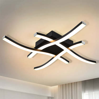 Creativity Curved Black LED Living Room Ceiling Lights