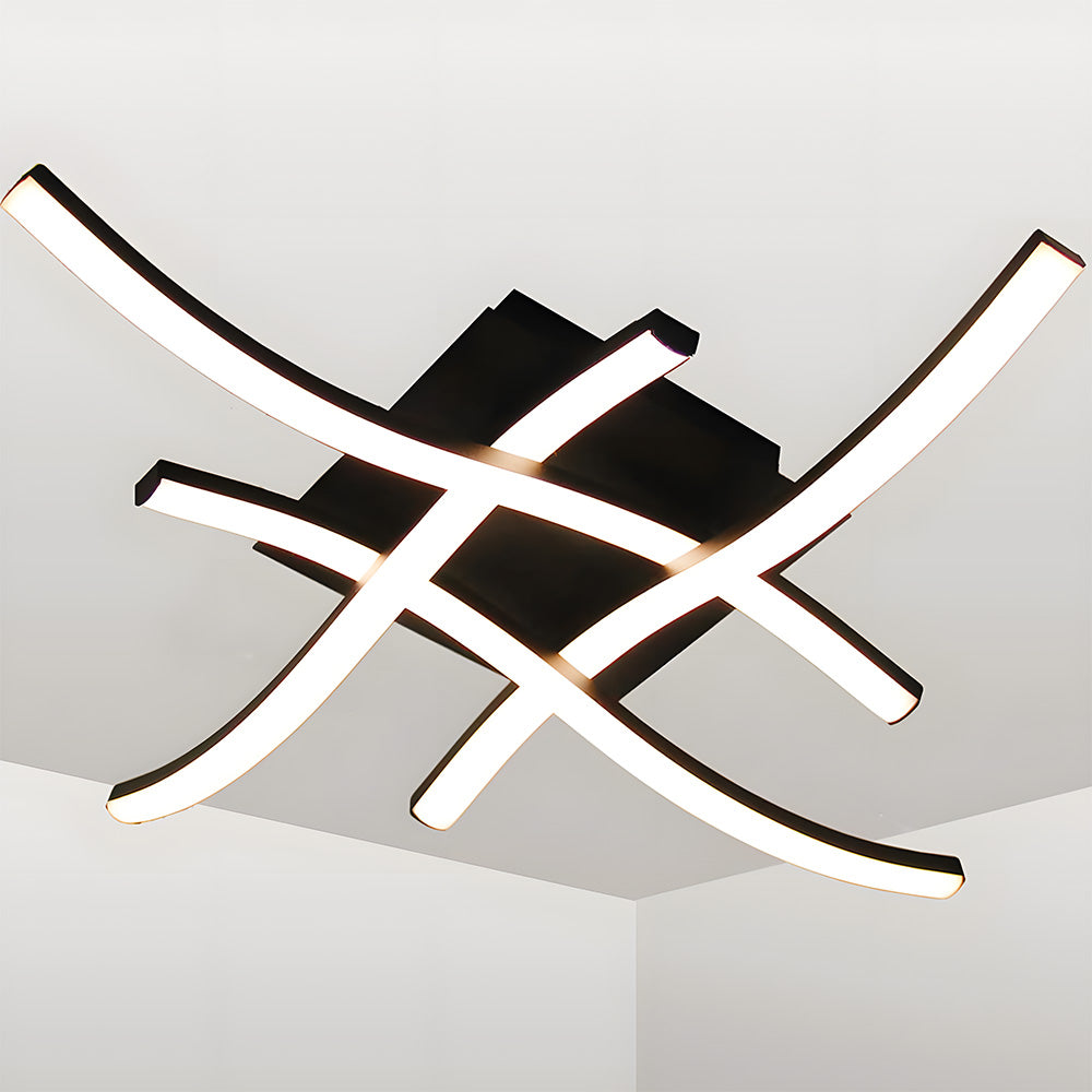 Creativity Curved Black LED Living Room Ceiling Lights