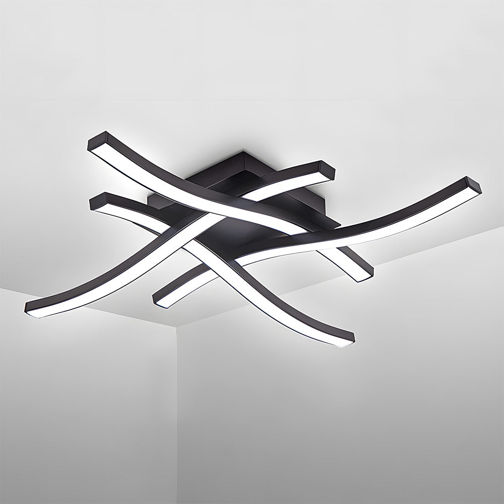 Creativity Curved Black LED Living Room Ceiling Lights