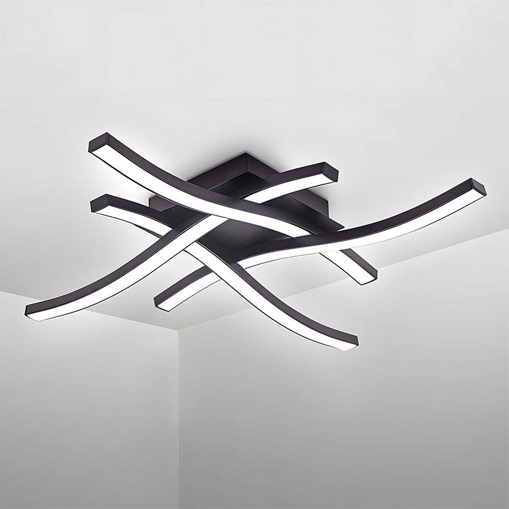 Creativity Curved Black LED Living Room Ceiling Lights