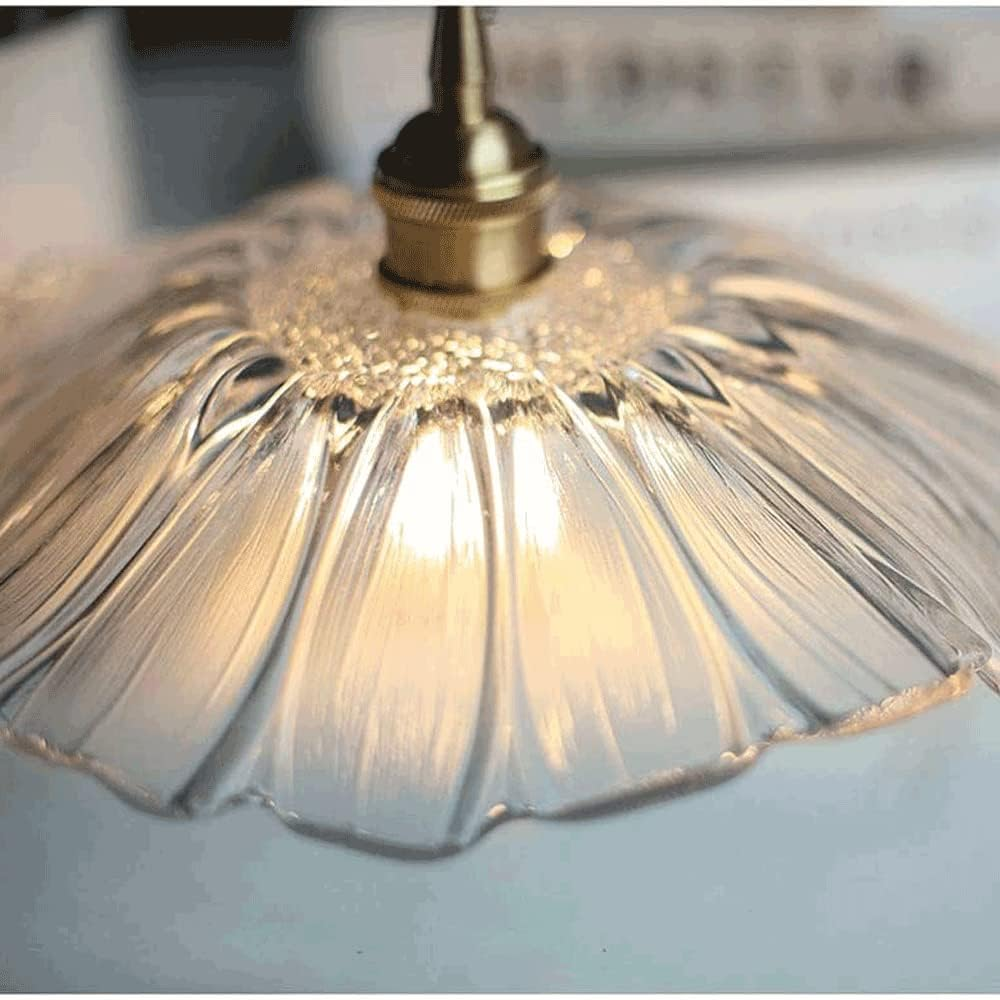 Vintage Flower Shape Glass Pendant Light For Dining Room