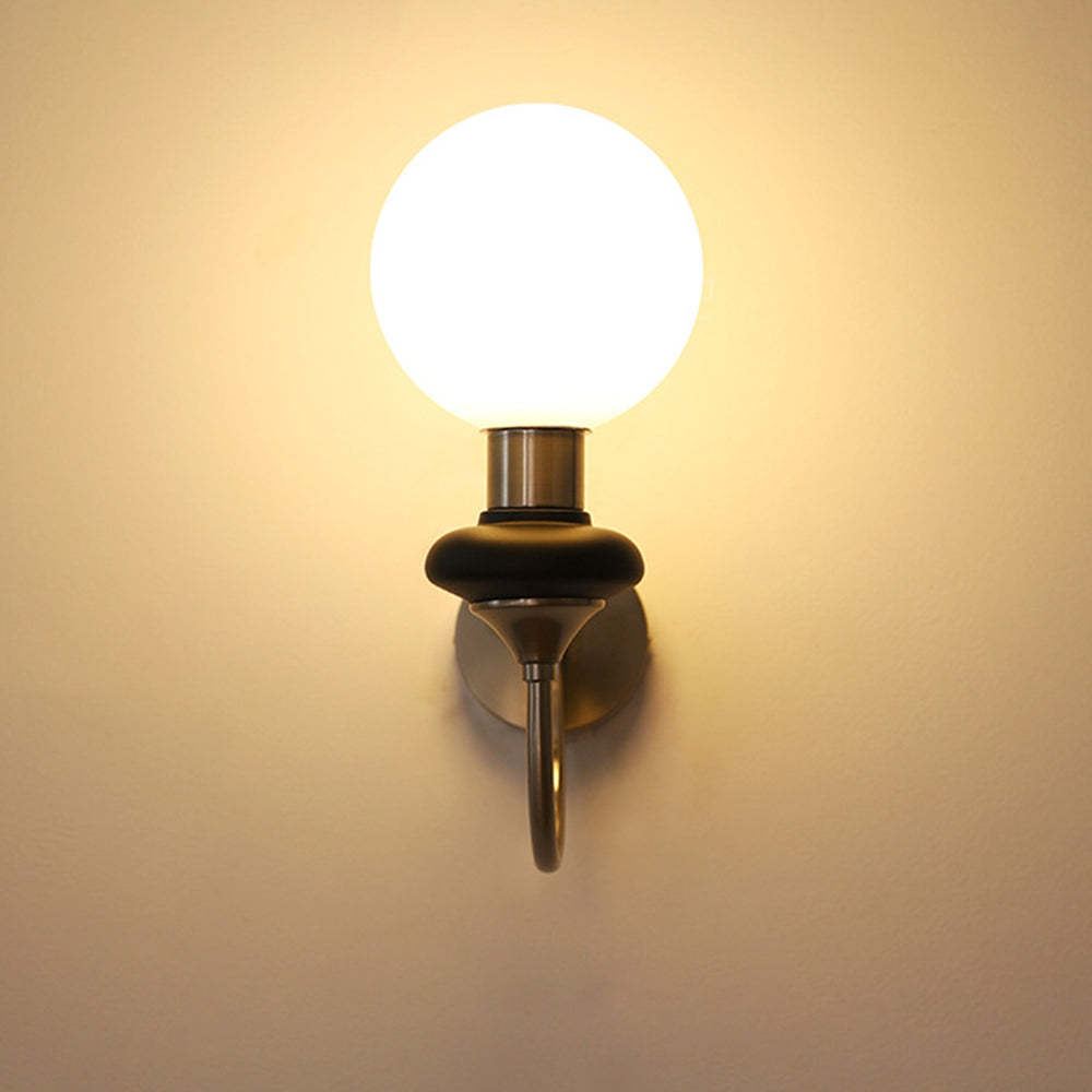 French Retro Glass 1-Light Wall Light