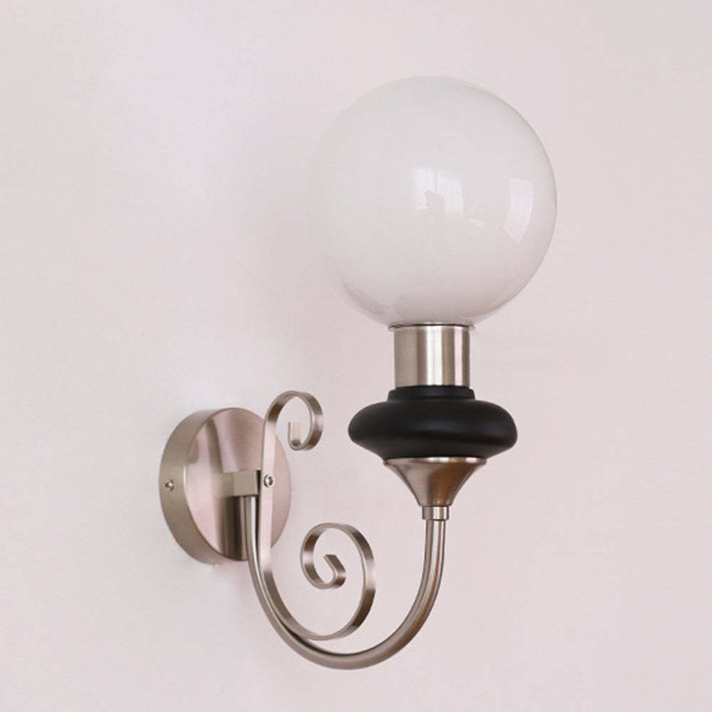 French Retro Glass 1-Light Wall Light