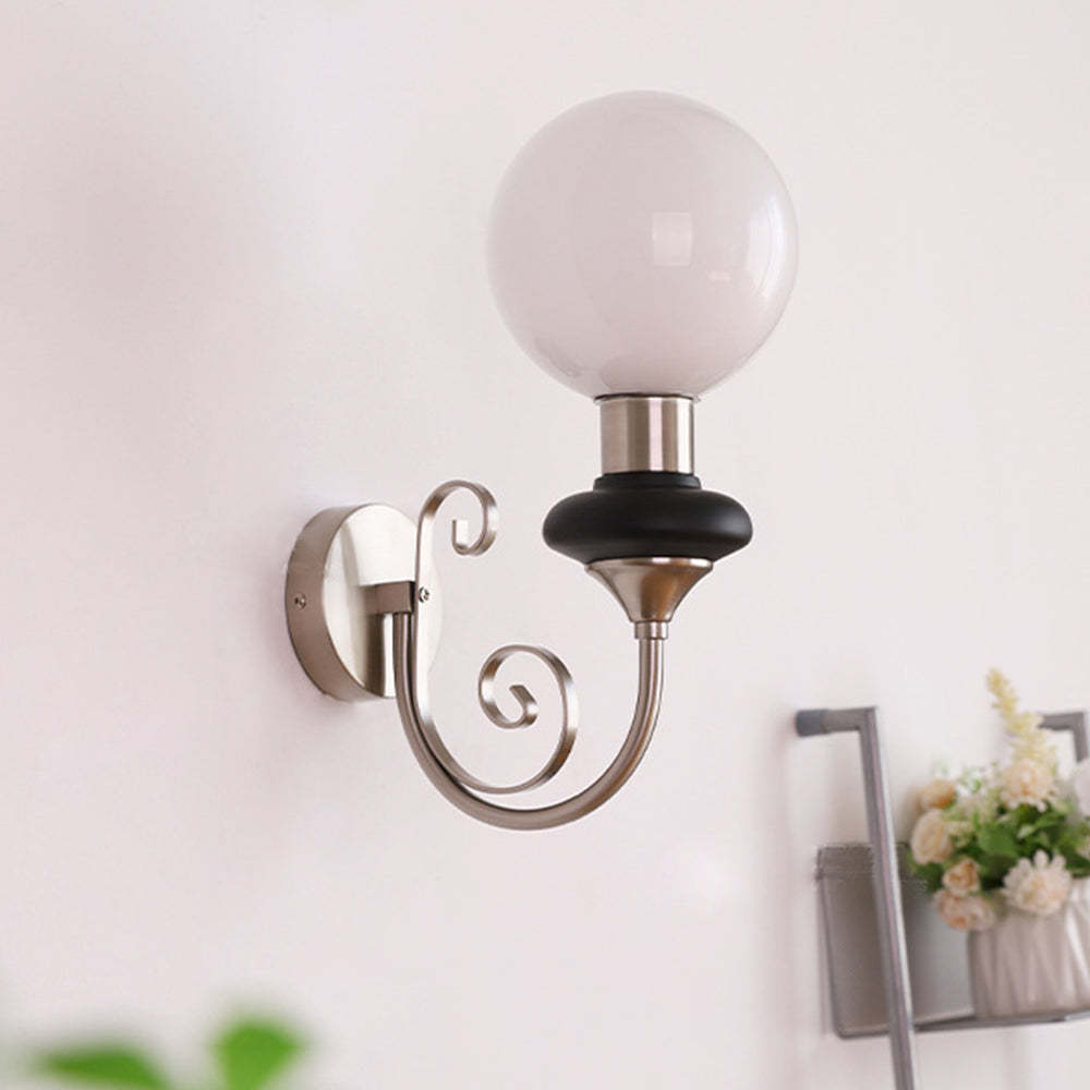 French Retro Glass 1-Light Wall Light