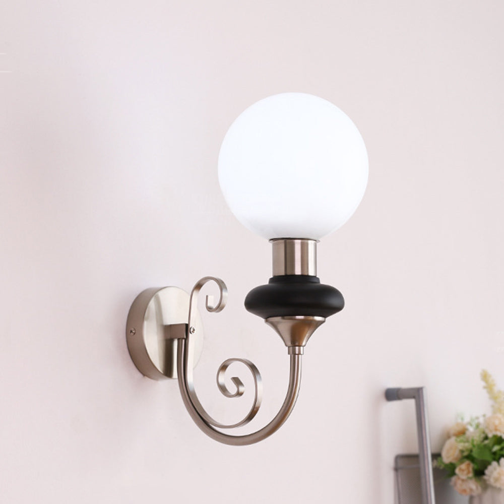 French Retro Glass 1-Light Wall Light